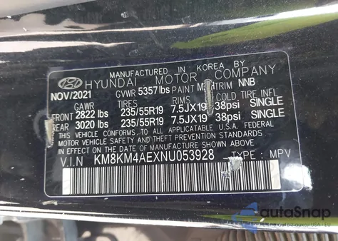 2022 Hyundai Ioniq 5 Se from USA, damaged, VIN KM8KM4AEXNU053928